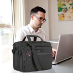 VANKEAN Laptop Briefcase for Men Women, Fits Up to 17.3 Inch Laptop Expandable Premium Laptop Shoulder Bag Water-Repellent Messenger Bag Computer Bag for Travel/Business/School-Black - Image 7